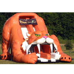 Inflatable Sabre Tooth tiger slide
