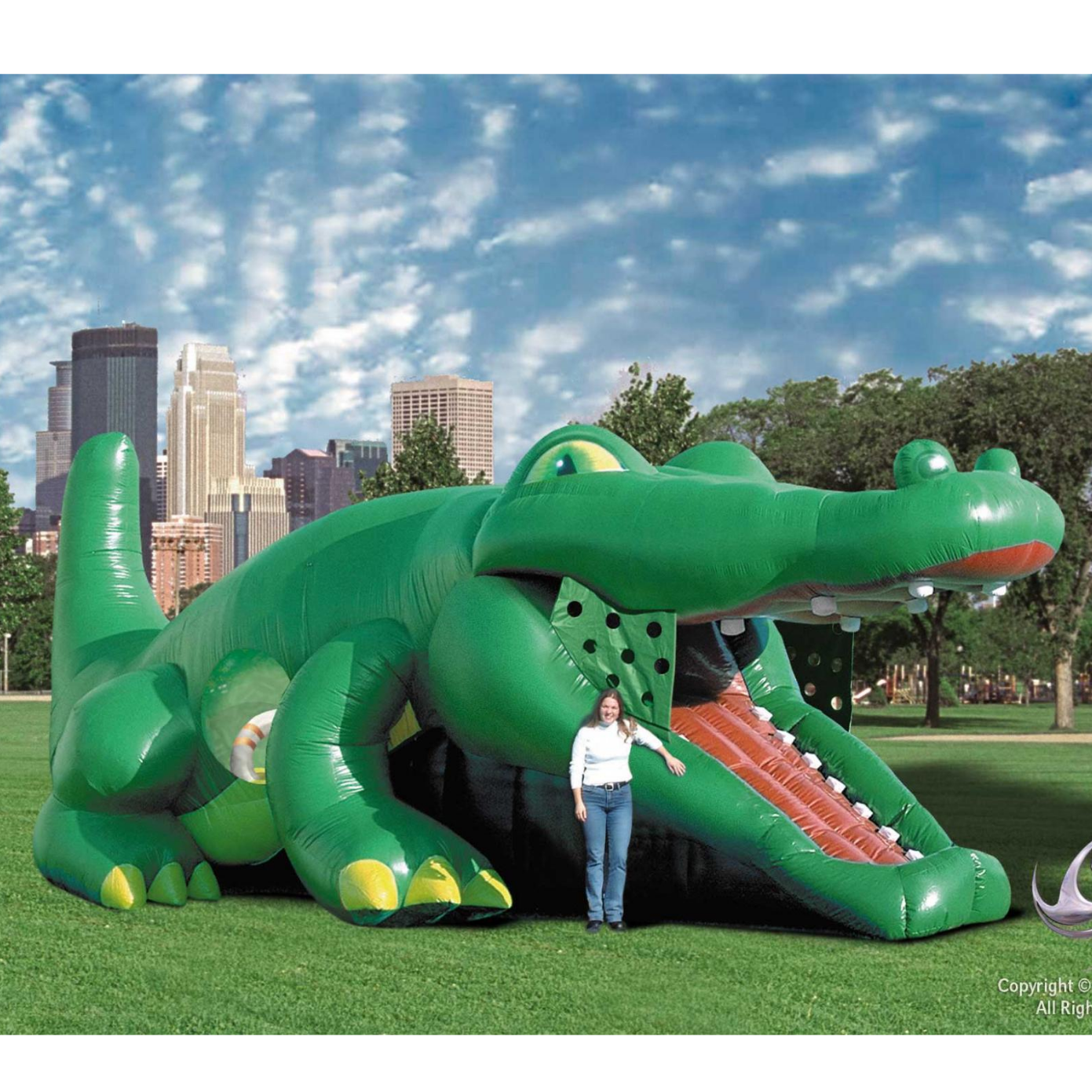 gator hide n' slide inflatable for rent
