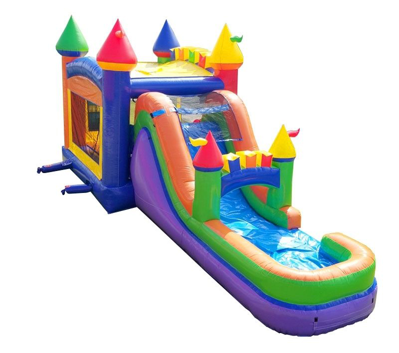 colorful wet/dry inflatable combo unit