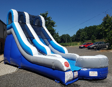 blue crush 15' waterslide wet dry inflatable rental